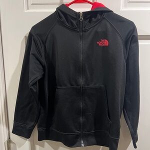 The North Face Surgent Hoodie Boys M 10/12 Black Red